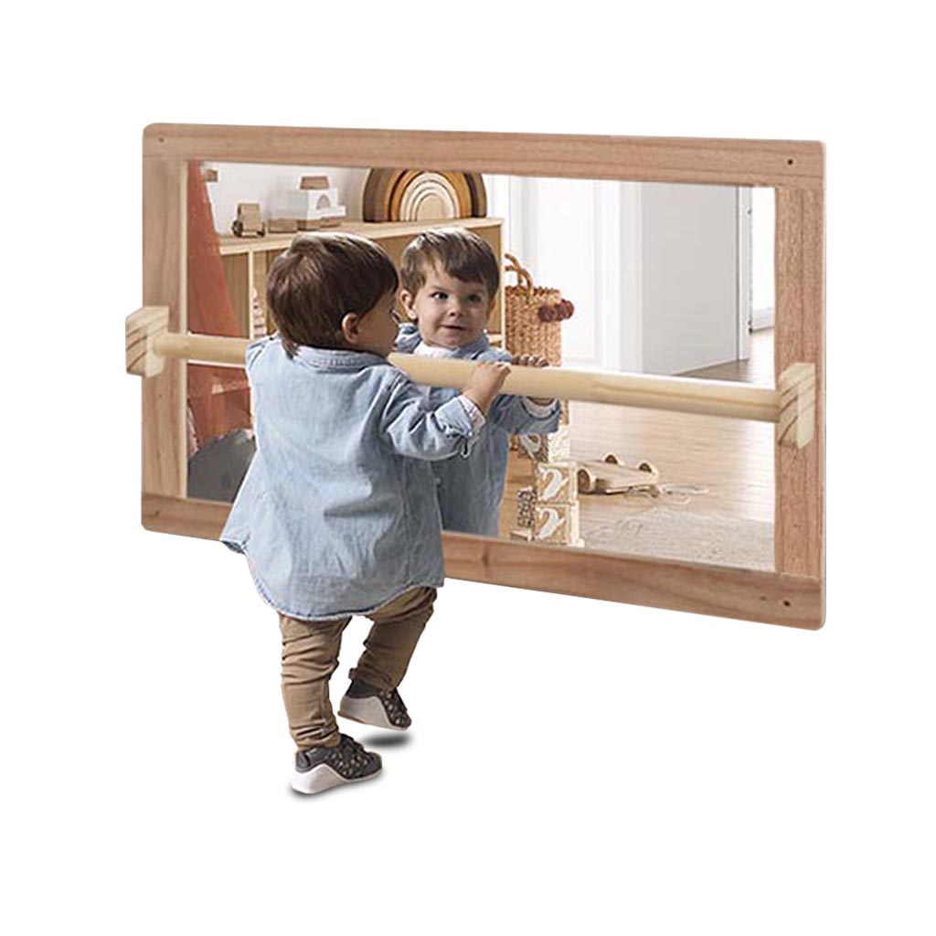 Espejo de coordinación Montessori de madera para niños pequeños, espejo  inastillable de seguridad, espejo acrílico sin vidrio, espejo de  aprendizaje