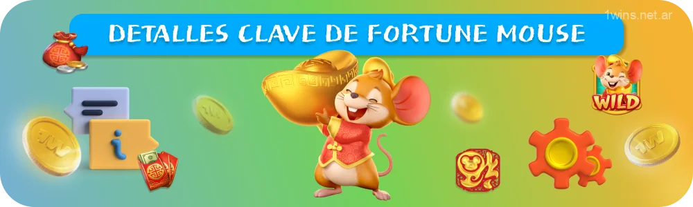 El juego Fortune Mouse del casino 1win incluye varios símbolos que forman combinaciones ganadoras